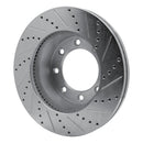 R1 12-22 Ford F-350 Super Duty Front & Rear Drilled & Slotted Silver Brake Rotor Set
