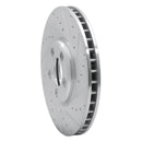 R1 03-05 Jaguar VanDEN PLAS Front Right Drilled & Slotted Silver Brake Rotor