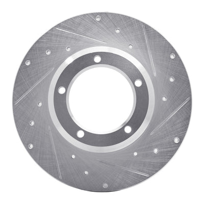 R1 74-99 Land Rover Defender 110 Front Right Drilled & Slotted Silver Brake Rotor
