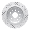 R1 18-25 Jeep Wrangler Rear Left Drilled & Slotted Geo-Carbon Rotor