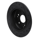 R1 99-08 Acura TL Front & Rear Drilled & Slotted Black Brake Rotor Set