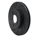 R1 02-07 Chevrolet Equinox Front Left Drilled & Slotted Black Brake Rotor