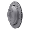 R1 96-03 BMW 530I Rear Right Drilled & Slotted Geo-Carbon Rotor