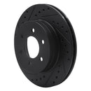 R1 97-02 Dodge Durango Front Left Drilled & Slotted Black Brake Rotor