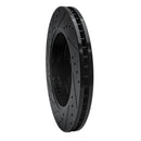 R1 09-09 Ford F-150 RWD Front Right Drilled & Slotted Black Brake Rotor