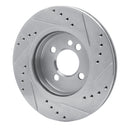 R1 02-08 Mini Cooper Front Drilled & Slotted Silver Brake Rotor Set