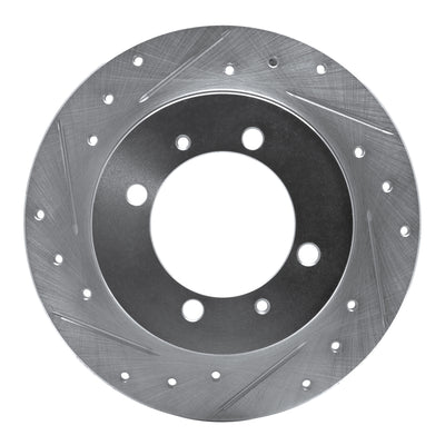R1 00-07 Mitsubishi Space Star (Mexico) Rear Left Drilled & Slotted Silver Brake Rotor