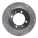 R1 00-07 Mitsubishi Space Star (Mexico) Rear Left Drilled & Slotted Silver Brake Rotor