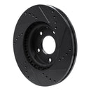 R1 13-19 Mazda 6 Front Left Drilled & Slotted Black Brake Rotor