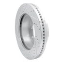R1 05-12 Ford F-450 Super Duty Front Right Drilled & Slotted Silver Brake Rotor