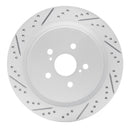 R1 16-22 Lexus Rx350 Rear Left Drilled & Slotted Geo-Carbon Rotor