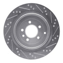 R1 05-16 Land Rover Discovery (Latin America) Rear Left Drilled & Slotted Silver Brake Rotor