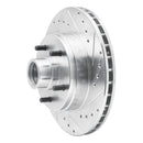 R1 1991-1996 Buick Roadmaster Front Right Drilled & Slotted Silver Brake Rotor