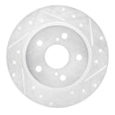 R1 11-16 Scion TC Rear Right Drilled & Slotted Silver Brake Rotor