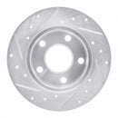 R1 92-05 Audi A6 (Mexico) Rear Right Drilled & Slotted Silver Brake Rotor
