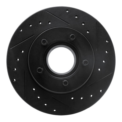 R1 90-94 Ford Ranger (USA/Canada) Front Right Drilled & Slotted Black Brake Rotor