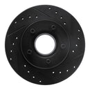 R1 90-94 Ford Ranger (USA/Canada) Front Right Drilled & Slotted Black Brake Rotor