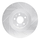 R1 09-15 Cadillac CTS Front & Rear Drilled & Slotted Silver Brake Rotor Set