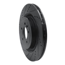 R1 2013-2025 Land Rover Defender 110 Rear Left Drilled & Slotted Black Brake Rotor