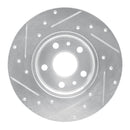 R1 72-78 Volkswagen Type 2 Front Right Drilled & Slotted Silver Brake Rotor