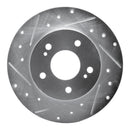 R1 94-04 Infiniti I30 Rear Left Drilled & Slotted Silver Brake Rotor