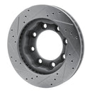R1 77-93 Chevrolet V3500 Front Drilled & Slotted Silver Brake Rotor Set