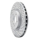 R1 03-08 Infiniti G35 Front Right Drilled & Slotted Geo-Carbon Rotor