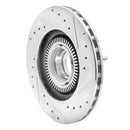 R1 93-94 Ford Explorer Front Left Drilled & Slotted Silver Brake Rotor