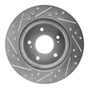 R1 1987-1989 Nissan 300ZX Rear Drill & Slot Silver Rotors