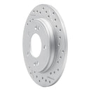 R1 17-25 Hyundai Veloster Rear Right Drilled & Slotted Geo-Carbon Rotor