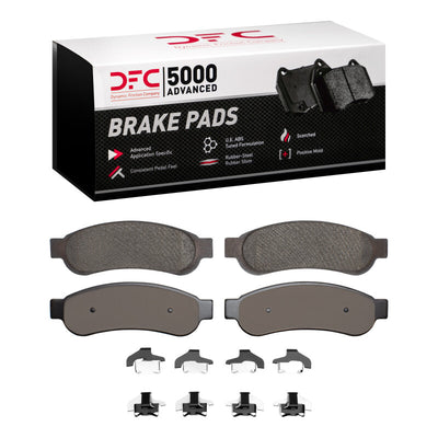DFC 05-10 Ford F-350 Super Duty 2WD Rear 5000 Advanced Semi Metallic Brake Pads and Hardware Kit
