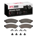 DFC 05-10 Ford F-350 Super Duty 2WD Rear 5000 Advanced Semi Metallic Brake Pads and Hardware Kit