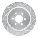 R1 92-02 Dodge Viper Rear Drilled & Slotted Silver Brake Rotor Set
