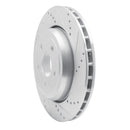 R1 12-24 Dodge Durango Front & Rear Drilled & Slotted Silver Brake Rotor Set