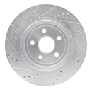 R1 12-24 Dodge Durango Front & Rear Drilled & Slotted Silver Brake Rotor Set
