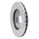 R1 83-88 Chrysler E CLASS Front Left Drilled & Slotted Silver Brake Rotor