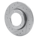 R1 65-76 Porsche 911 Front Left Drilled & Slotted Silver Brake Rotor