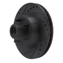 R1 71-81 Chrysler Newport Front Left Drilled & Slotted Black Brake Rotor