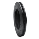 R1 14-20 Cadillac CTS Front Left Drilled & Slotted Black Brake Rotor