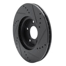 R1 19-25 Mazda 3 Sport Front & Rear Drilled & Slotted Black Brake Rotor Set