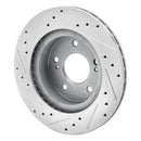 R1 1987-1989 Nissan 300ZX Rear Drill & Slot Silver Rotors