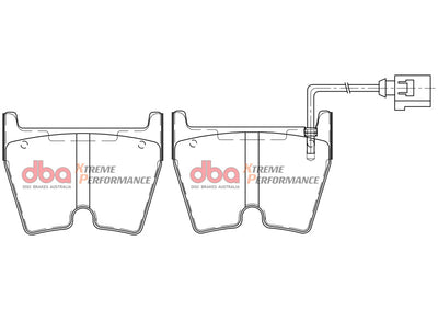 DBA 08-19 Audi R8 (w/Iron Rotors) XP Performance Front Brake Pads