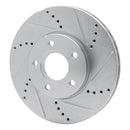 R1 12-18 Ford C-MAX Front Right Drilled & Slotted Silver Brake Rotor