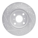 R1 06-19 ScIon iQ Front Drilled & Slotted Silver Brake Rotor Set