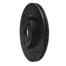 R1 06-15 Acura CSX Front & Rear Drilled & Slotted Black Brake Rotor Set
