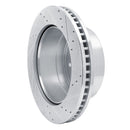R1 11-22 Ford F-450 Super Duty Rear Left Drilled & Slotted Silver Brake Rotor
