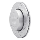 R1 94-02 Land Rover Range Rover Front Right Drilled & Slotted Silver Brake Rotor
