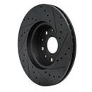 R1 16-25 Cadillac CT5 Front & Rear Drilled & Slotted Black Brake Rotor Set