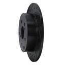 R1 09-13 Pontiac Vibe Rear Left Drilled & Slotted Black Brake Rotor