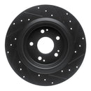 R1 17-20 Acura MDX Front & Rear Drilled & Slotted Black Brake Rotor Set